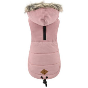 chaqueta con capucha canada rosa