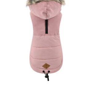 chaqueta con capucha canada rosa