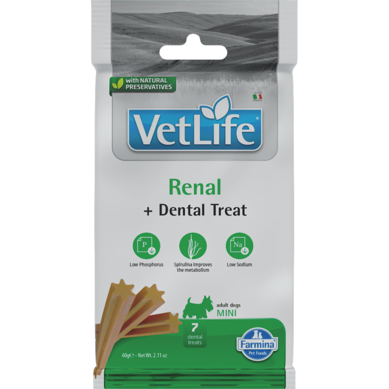 SNACKS VET LIFE SNACK DOG RENAL MINI 7 STICKS